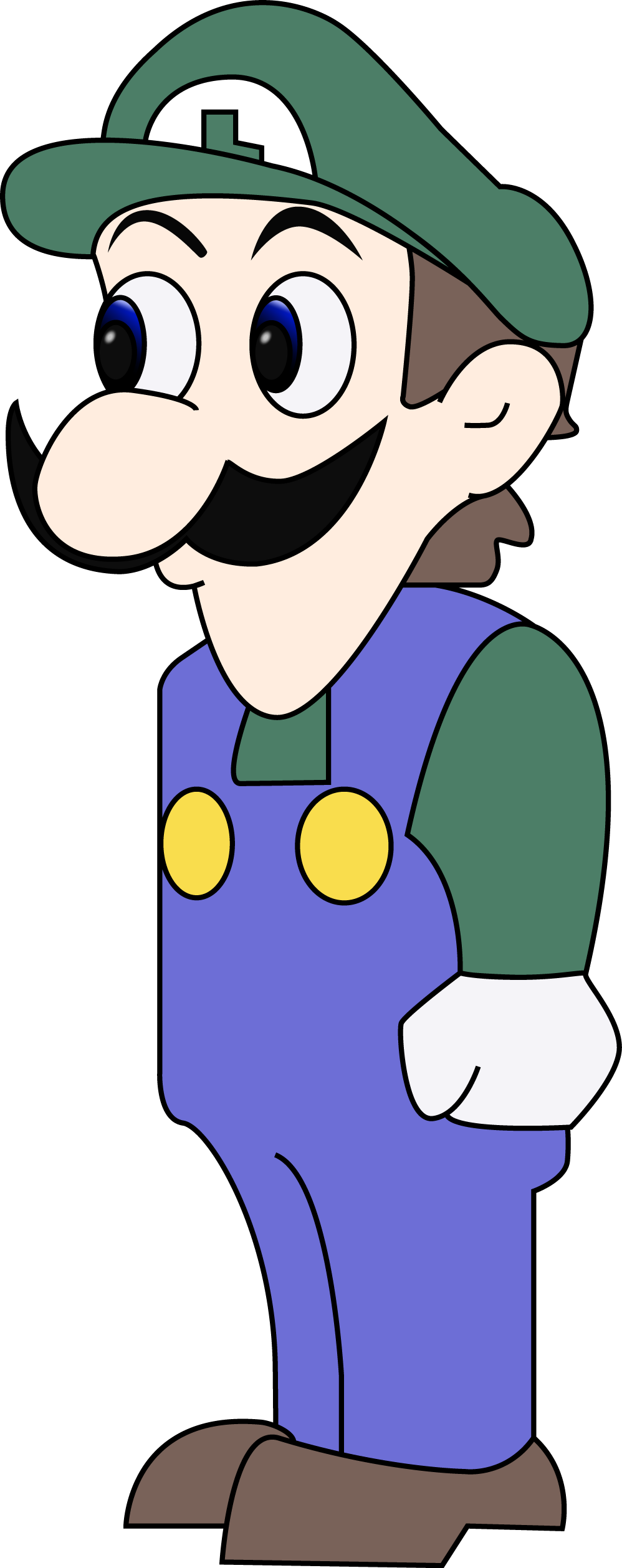 Weegee - Luigi Mario Is Missing Clipart (998x2517), Png Download