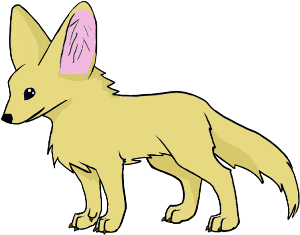 Drawing Easy Fennec Fox Clipart (640x480), Png Download