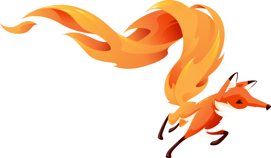 Fox Logo Png - Firefox's Fox Png Clipart (878x511), Png Download