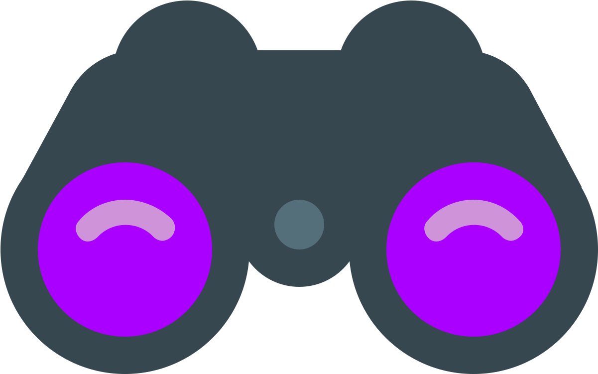 Flat Binocular Icon Png Clipart (1200x1200), Png Download