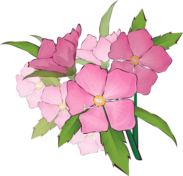 Grab This Free Summer Flower Clip Art - Periwinkle Flower Clip Art - Png Download (600x579), Png Download
