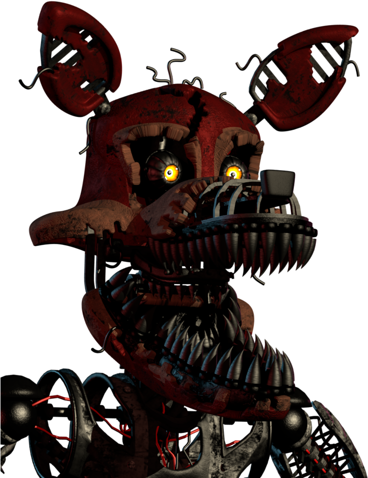 Five Nights At Freddy"s 4 Nightmare Jump Scare - Five Nights At Freddy's Foxy Nightmare Clipart (822x971), Png Download