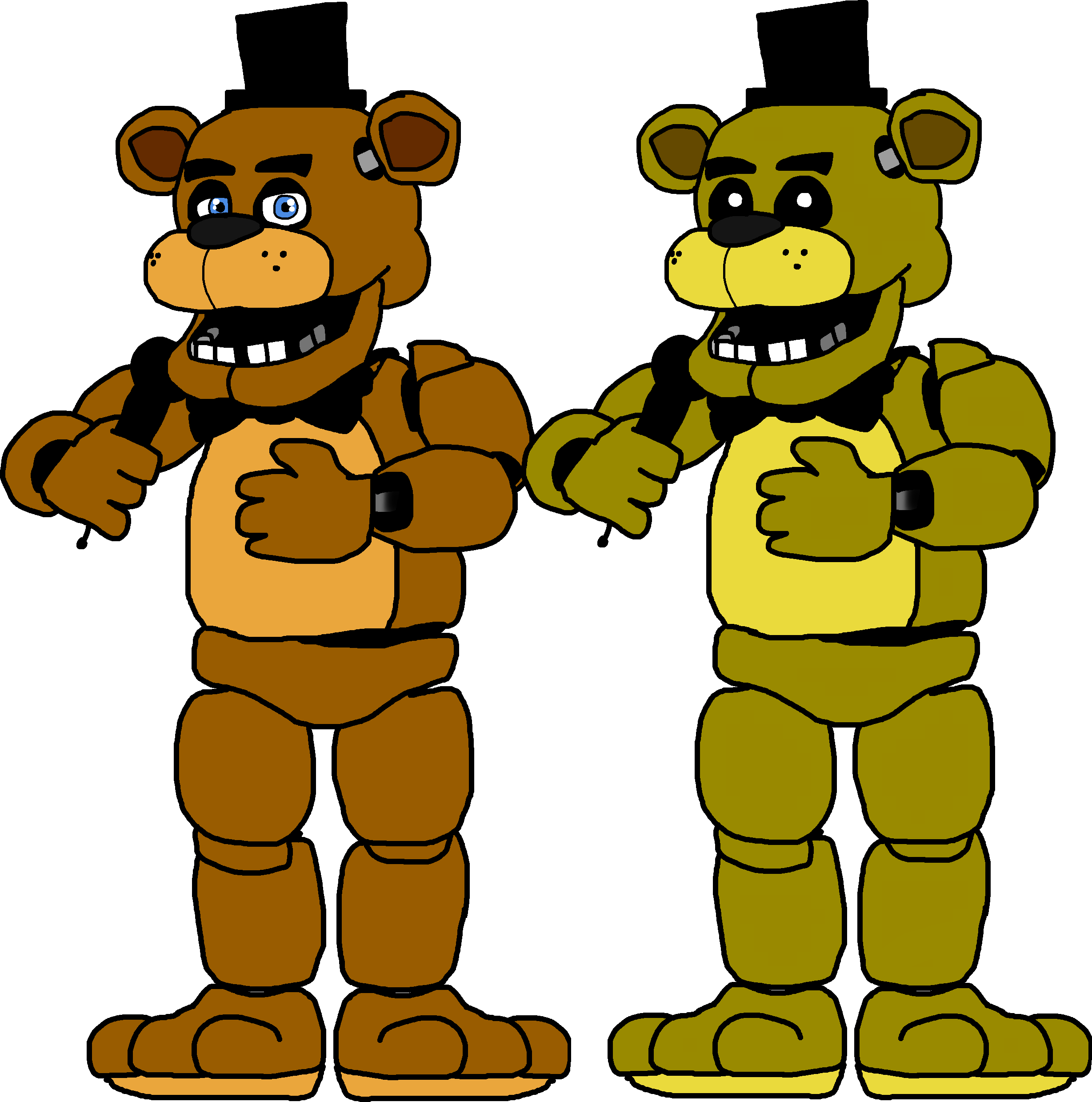 New Coloring Pages - Fnaf Freddy Fazbear Drawings Clipart (2457x2478), Png Download