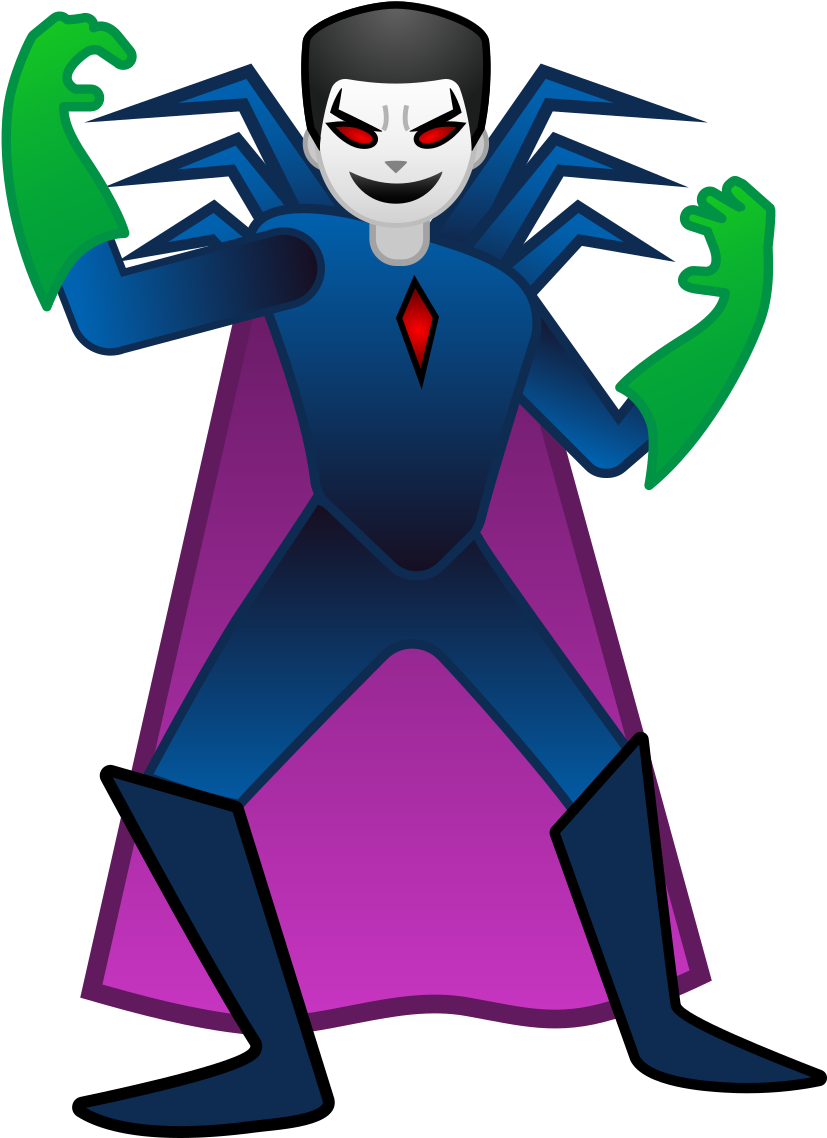 Man Supervillain Emoji Clipart (1200x1200), Png Download