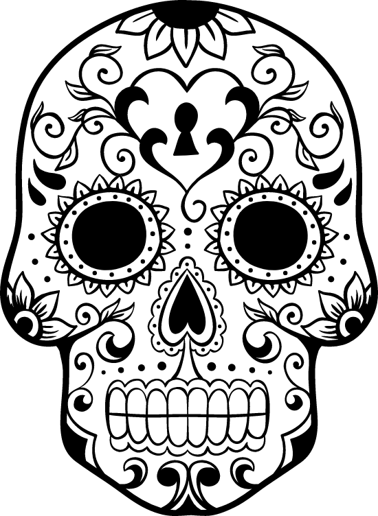Free Clip Art Skull Black And White - Png Download (550x752), Png Download