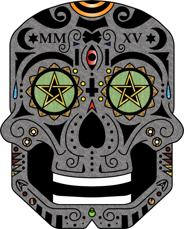 Skull,headgear,calavera - Portable Network Graphics Clipart (601x750), Png Download