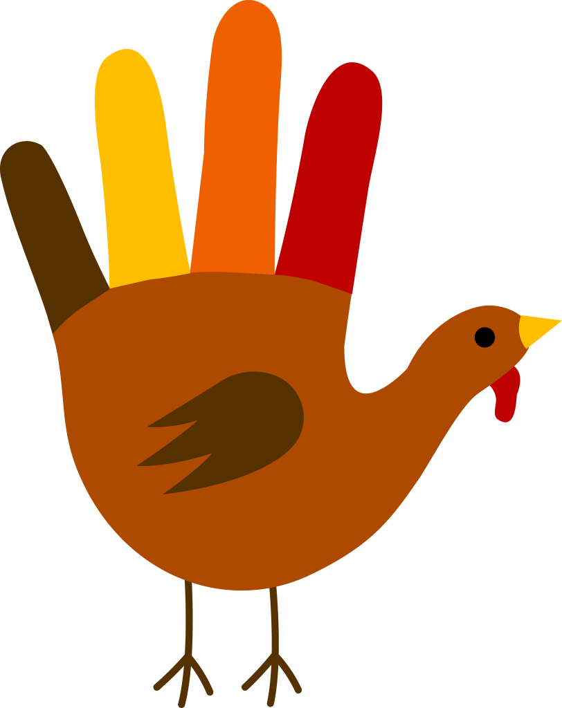 Draw A Turkey Hand Clipart (800x1009), Png Download