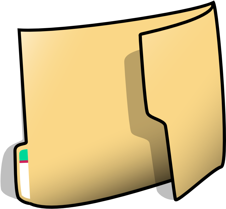 Transparent Organize Clipart - Cartoon Folder - Png Download (900x833), Png Download