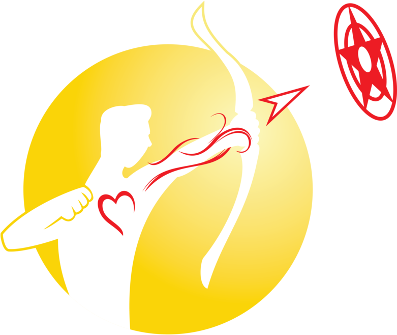 Man Shoots Arrow From Heart Into Bullseye - Illustration Clipart (780x680), Png Download