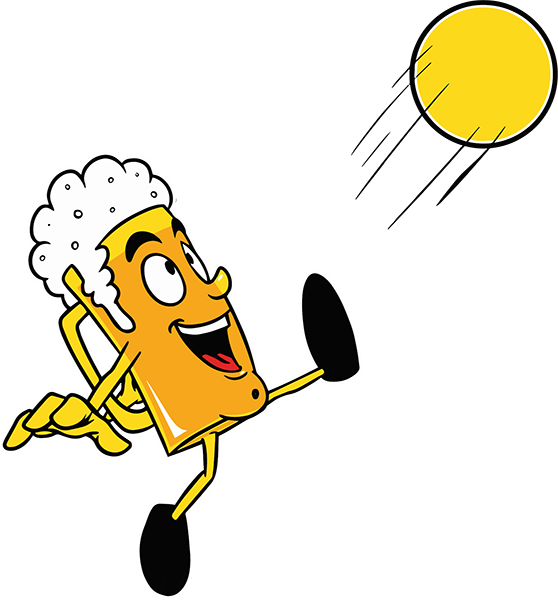 Kickball Beer League Clipart (558x600), Png Download
