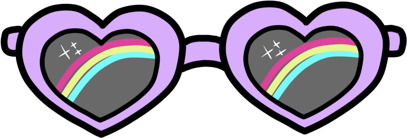 #glasses #90s #freetoedit #retro #vintage Clipart (1773x770), Png Download