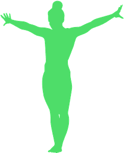 Gymnastics Silhouette - People Gymnastic Png Clipart (243x300), Png Download