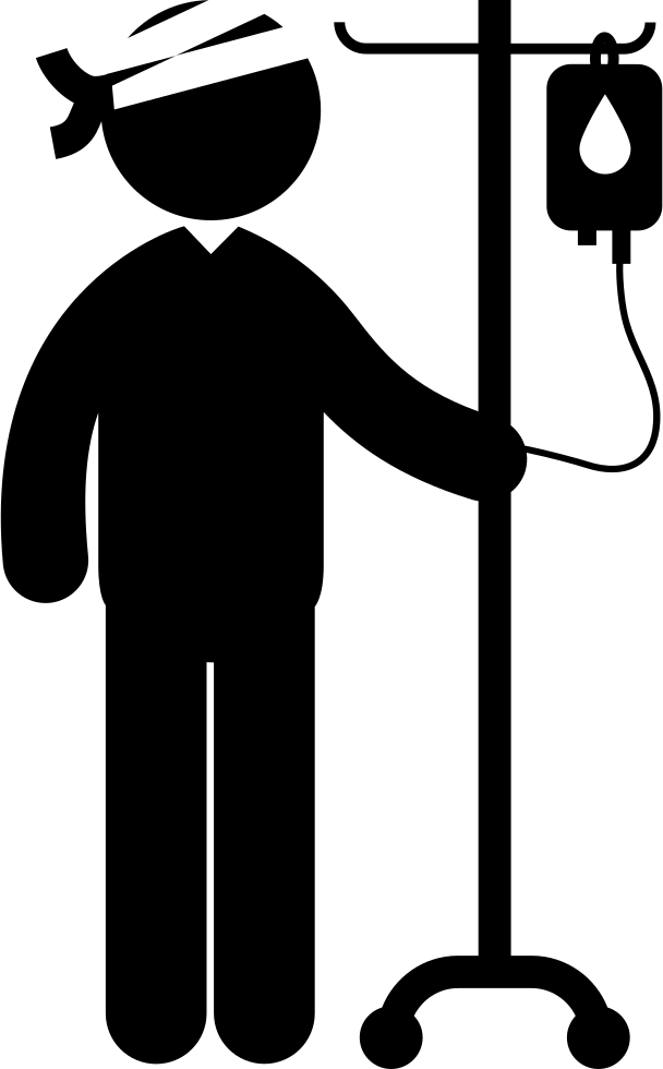 Patient Clipart Intravenous - Free Patient Icon - Png Download (608x980), Png Download