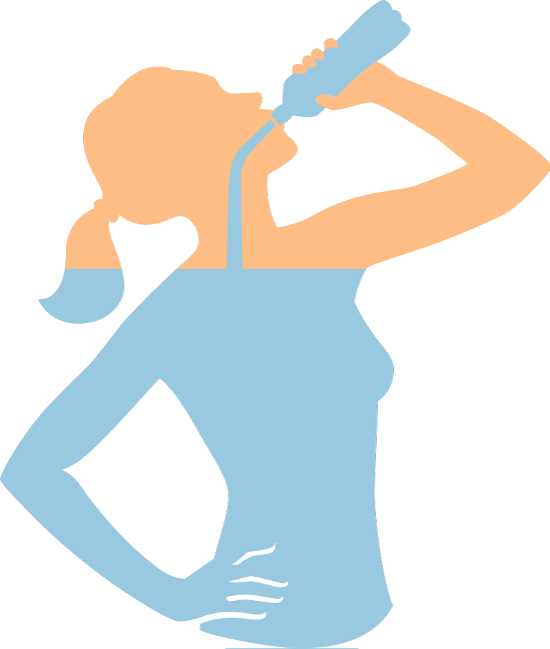 Drinking Water Clipart (800x944), Png Download