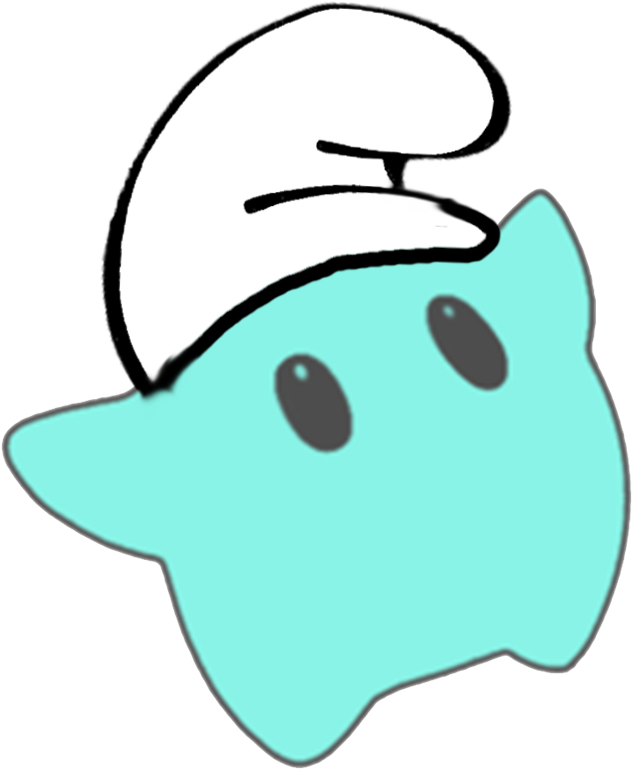 Sticker Other Luma Schtroumpf Smurf Bleu Bonnet Blanc Clipart (1024x768), Png Download