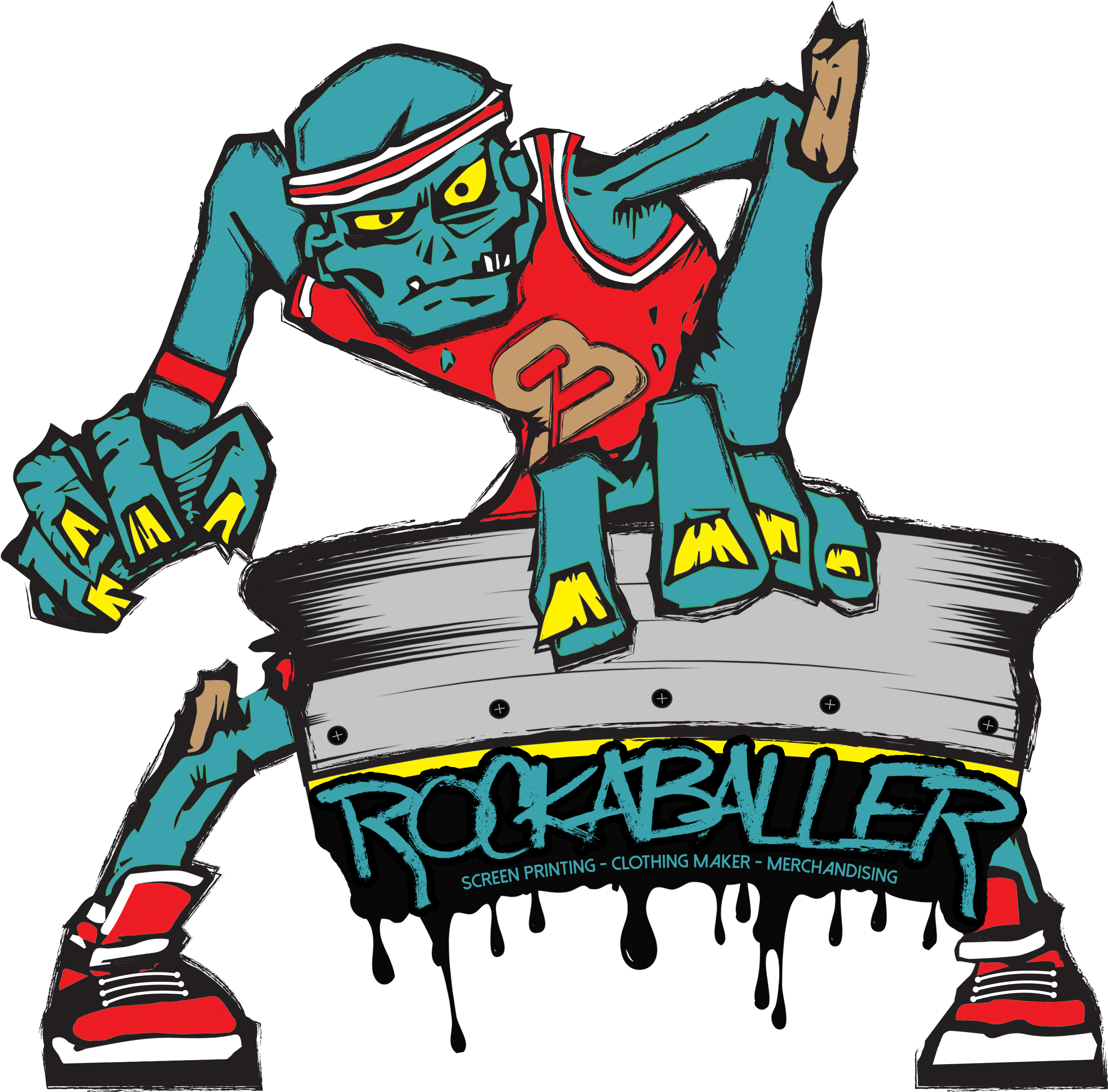 I Am Screenprinter - Cartoon Clipart (3508x3508), Png Download