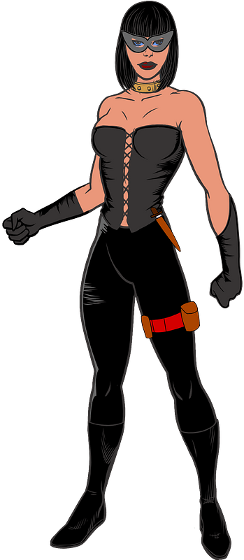 Secret Agent Hero Clipart - Villain Girl Clipart - Png Download (400x800), Png Download