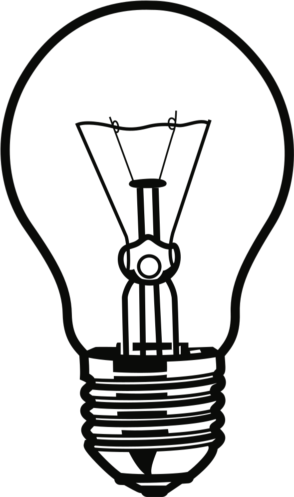Lightbulb Drawing Lake For Free Download - Incandescent Light Bulb Clip Art - Png Download (588x1000), Png Download