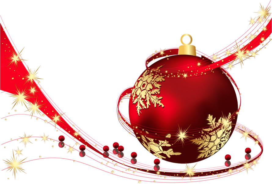 Red Transparent Christmas Ball Png Clipart Png Download - Red Christmas Balls Png (890x604), Png Download