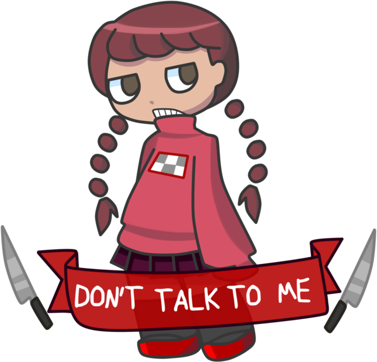 Shut Up Dont Talk To Me By Ch - Dont Talk To Me Cartoon Clipart (800x800), Png Download