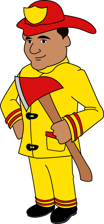 Firefighter Clip Art - Png Download (400x860), Png Download