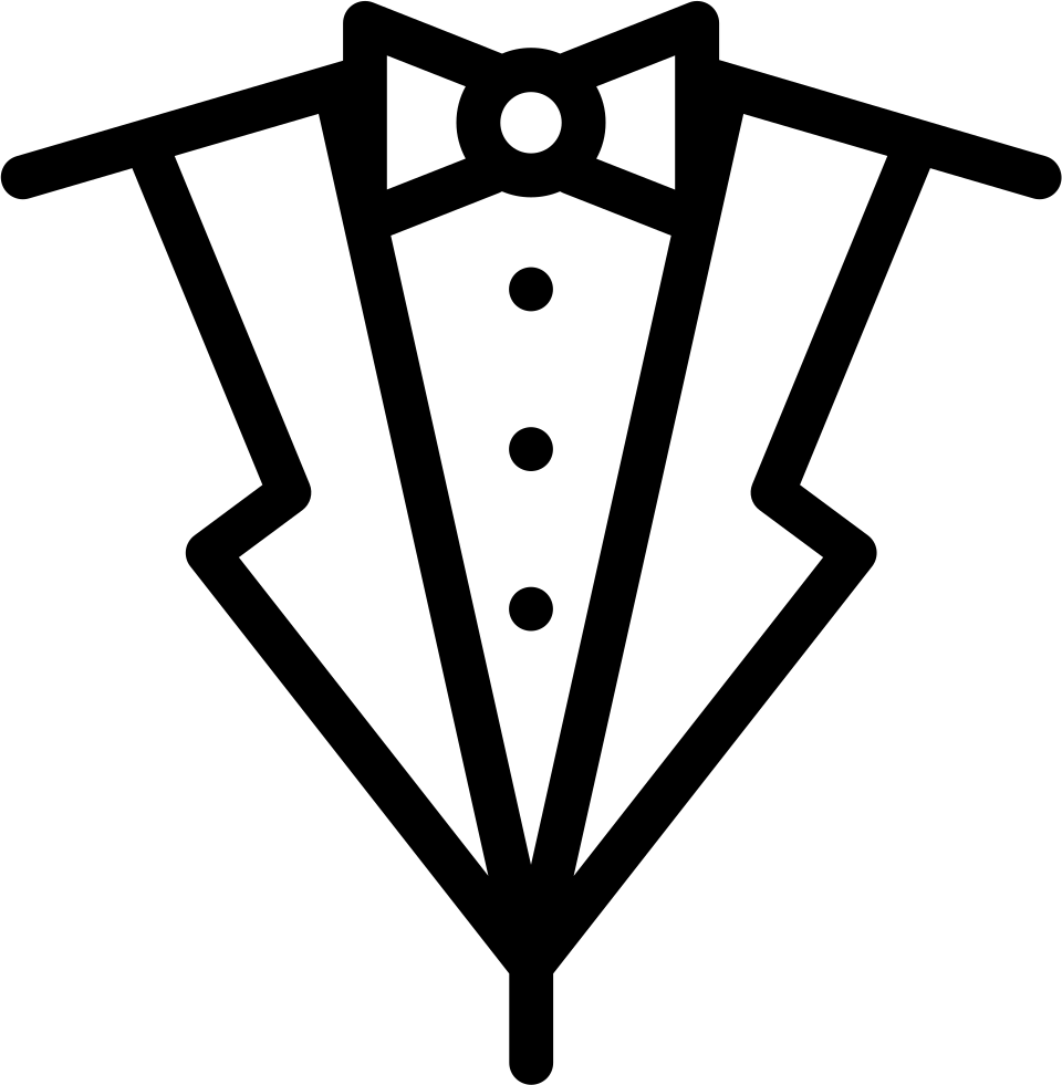 Suit And Bow Tie Comments Clipart (960x981), Png Download