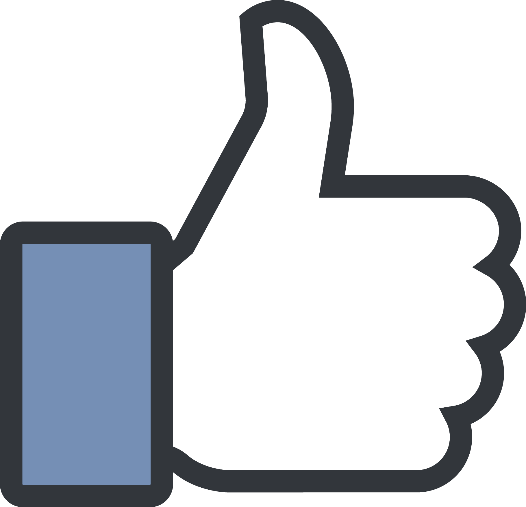 Facebook Thumbs Up Jpg Clipart (1024x987), Png Download
