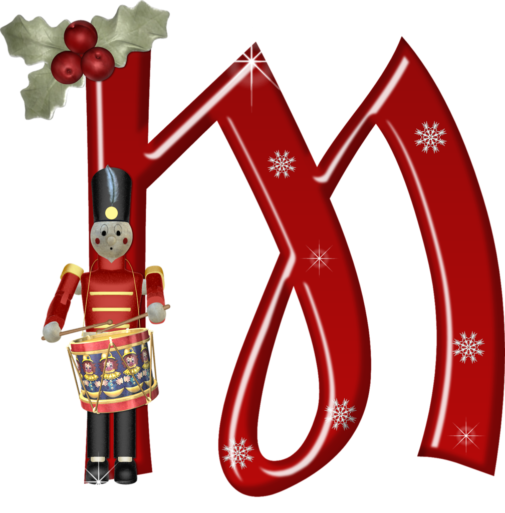 Transparent Free Nutcracker Clipart - Letter M Christmas Theme - Png Download (1008x1024), Png Download