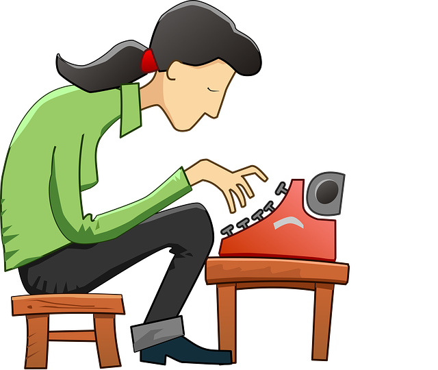 Typewriter-584696 640 - Writing A Book Clipart - Png Download (640x540), Png Download