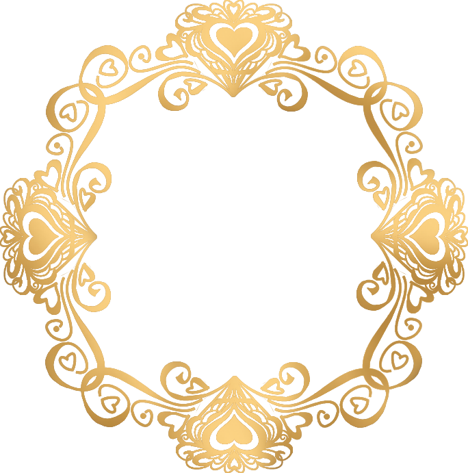 Gold Flower Frame Png File - Border For Wedding Invitation Png Clipart (684x691), Png Download