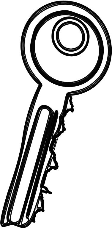 Free Stock Photo Illustration - Chiave Bianco Nero Clipart (435x800), Png Download