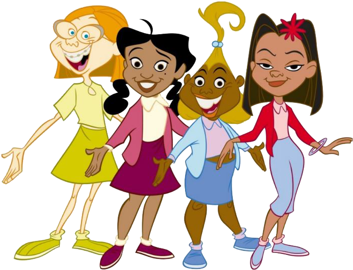 Family Cartoon Pictures - Proud Family Penny Friends Clipart (727x555), Png Download