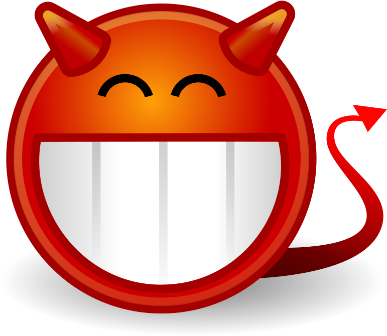 Download Transparent Devil Horns Devil Smiley Face Clipart (5315631