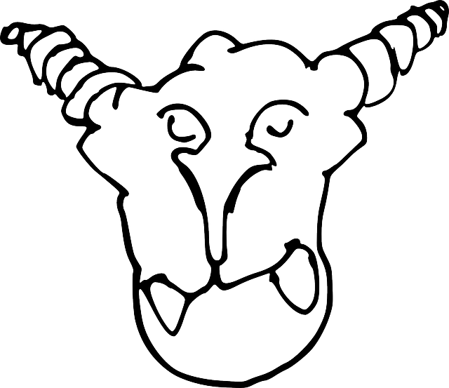 Devil, Face, Horns, Monster, Mask, Demon, Creature - وجه قرون Clipart (640x553), Png Download