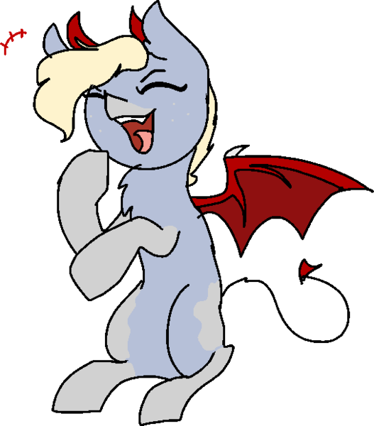 Nootaz, Demon Pony, Devil, Devil Horns, Evil Laugh, - Cartoon Clipart (527x600), Png Download
