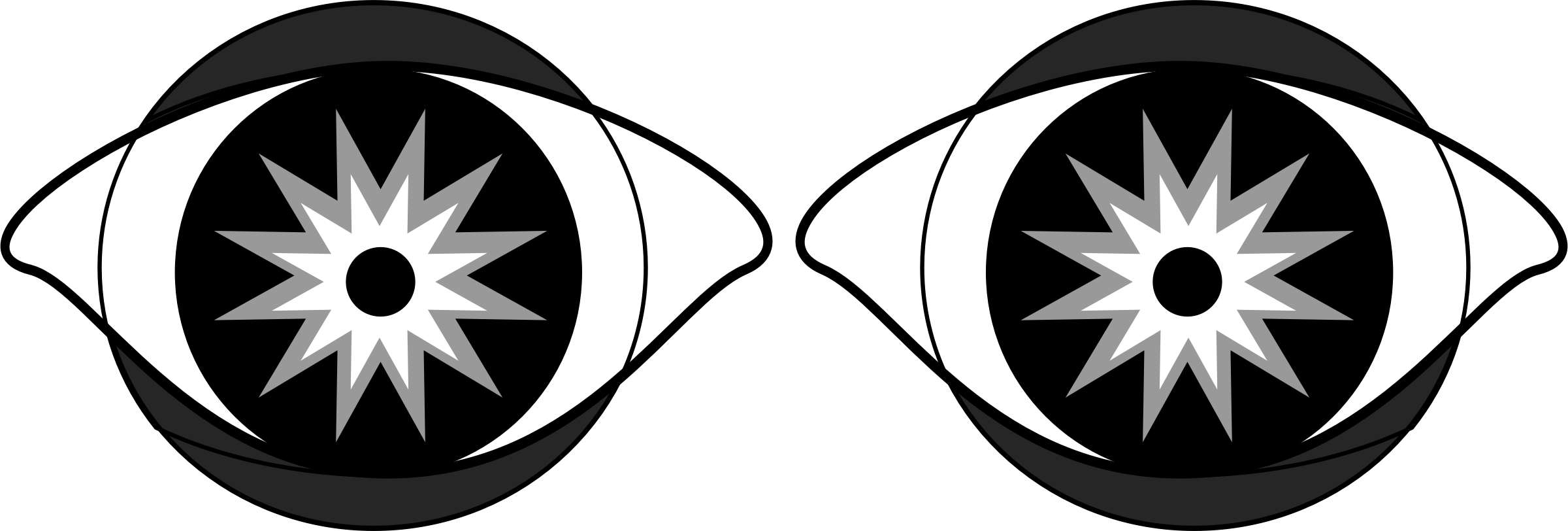 Eye, Devil Eys, Bujung Clip Arts - Devil Eye Png T Transparent Png (2400x812), Png Download
