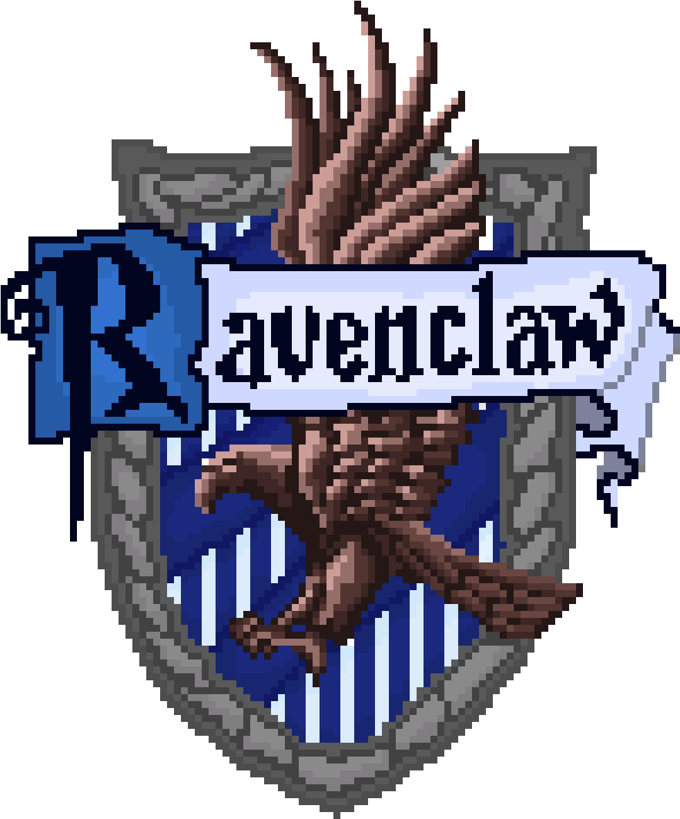 Ravenclaw House Harry Potter Ravenclaw Cross Stitch - Ravenclaw Crest Cross Stitch Clipart (981x1181), Png Download