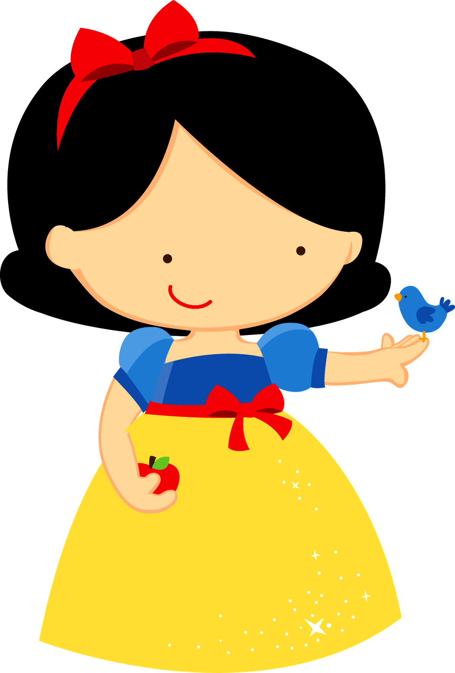 Descendants Clipart Apple Letter M Picture Transparent - Branca De Neve Baby - Png Download (900x1330), Png Download
