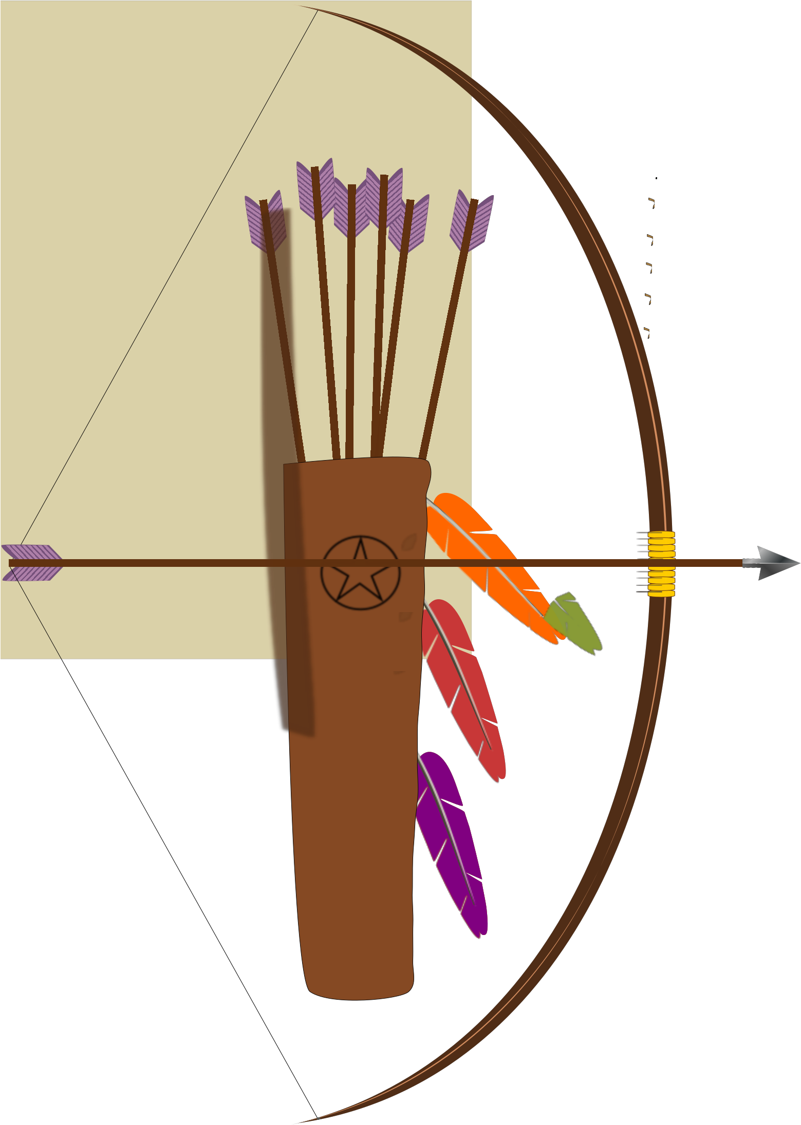 Feathers Svg Clip Arts - Quiver Clipart - Png Download (1600x2244), Png Download