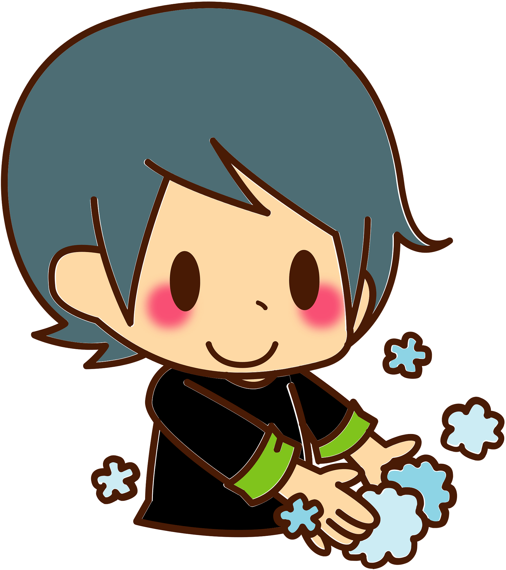 Child Boy Wash Hand Clipart - Cartoon - Png Download (710x800), Png Download