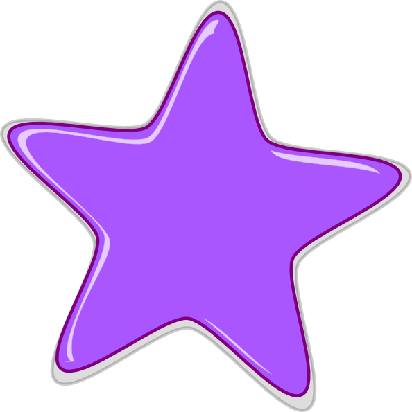 Purple Stars Clipart - Purple Star Clipart - Png Download (594x595), Png Download