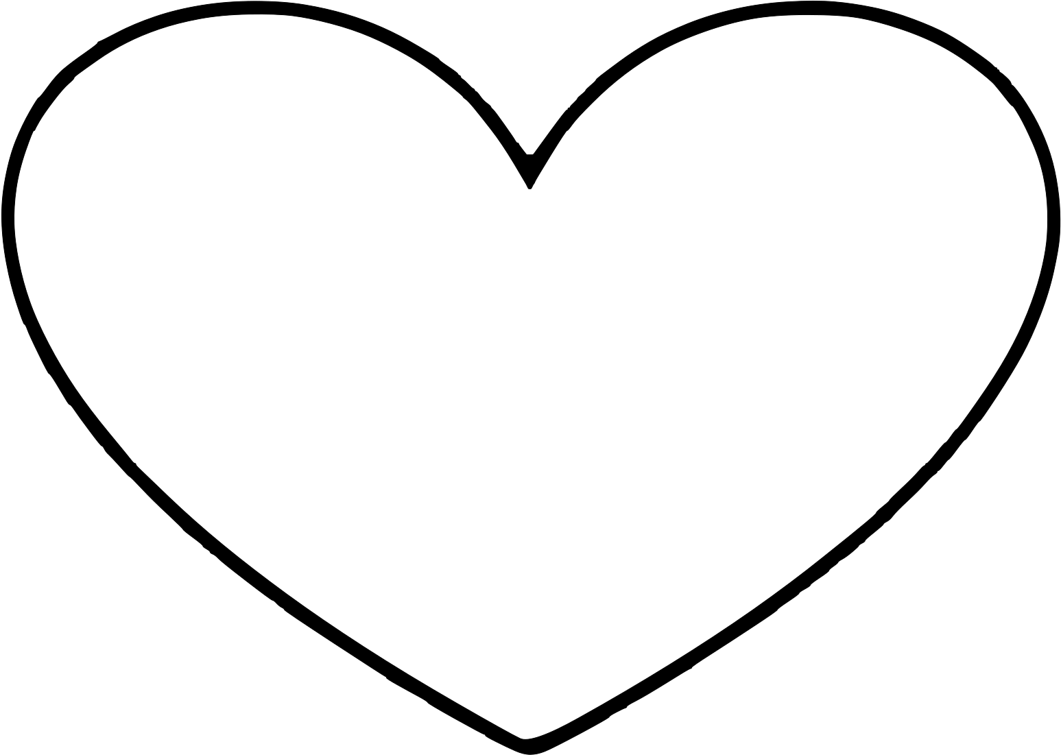 Heart Coloring Pages Clipart (1600x1600), Png Download