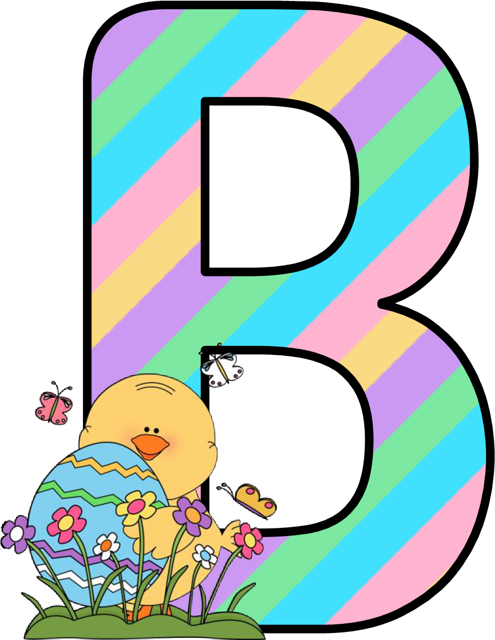 Easter Alphabet Letters Clipart (1029x1336), Png Download
