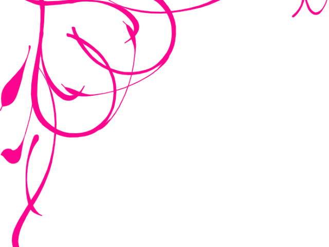 Transparent Filigree Clipart Free - Simple Hearts Corner Border Frame Vector - Png Download (640x480), Png Download