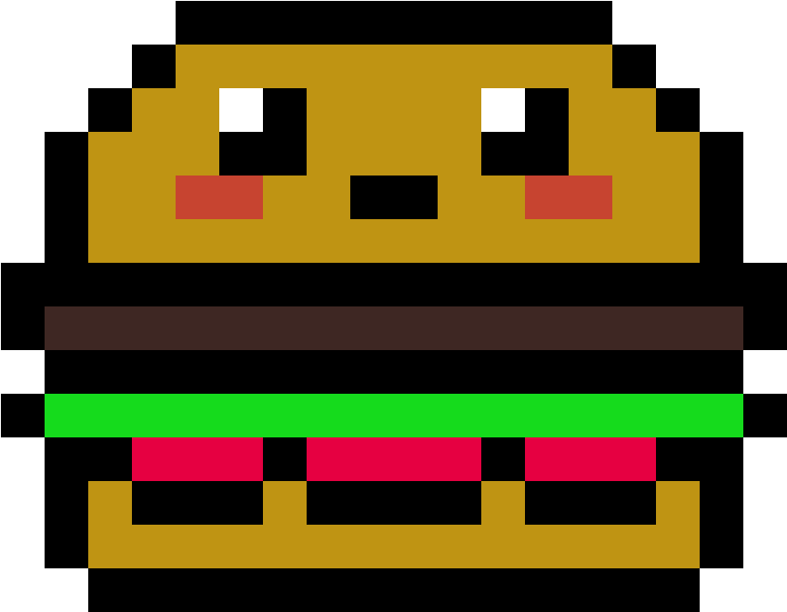 Transparent Mcdonalds Clipart Black And White - Cute Christmas Pixel Art - Png Download (865x673), Png Download