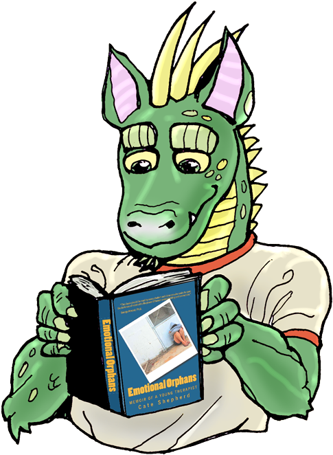 Art Of Raif And Max The Dragon Reading The Book Emotional - Dragon Reading Book Png Clipart (504x700), Png Download