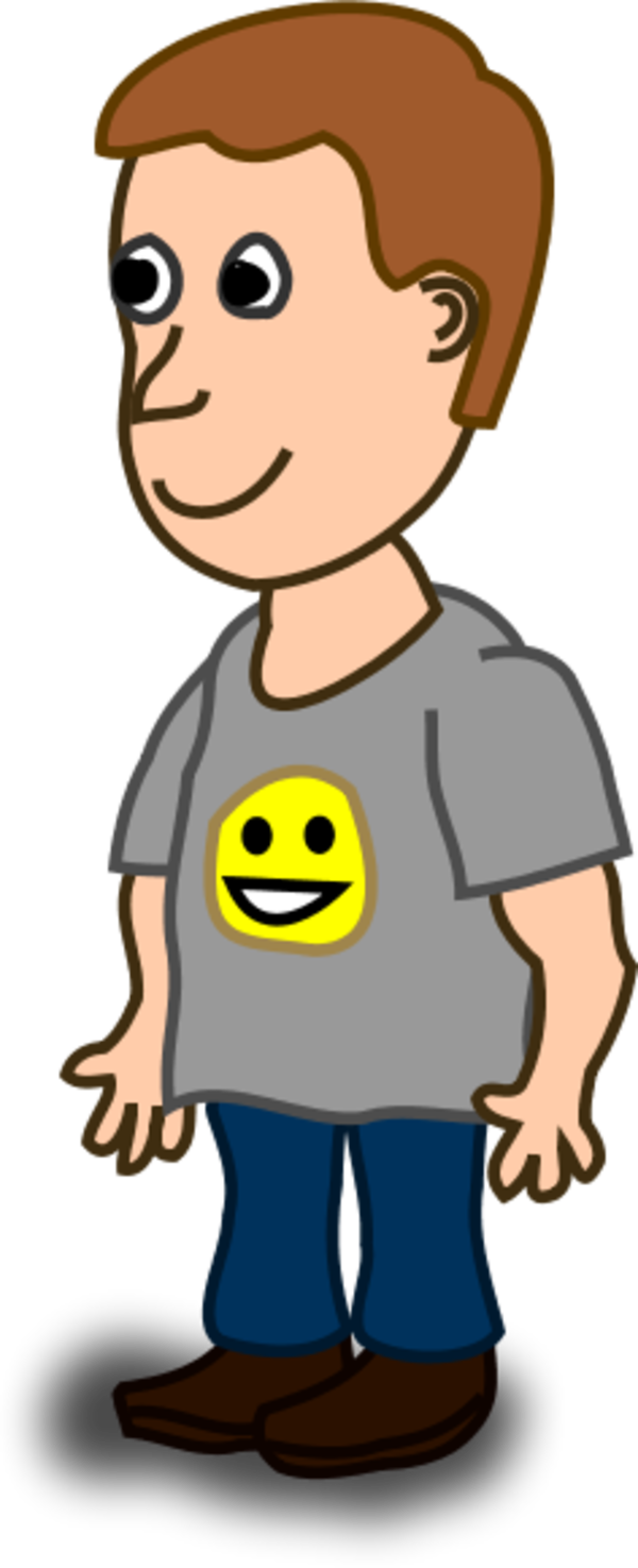 Homeboy - Clipart - Man Standing Clipart Png Transparent Png (600x1475), Png Download
