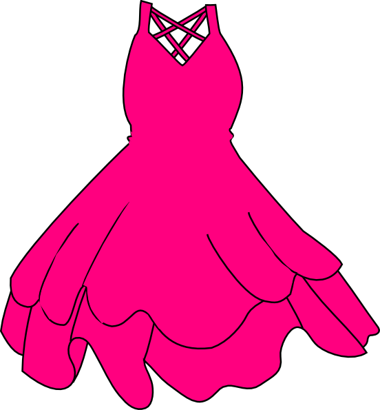 Prom Clipart Princess Gown - Black Dress Clip Art - Png Download (552x595), Png Download