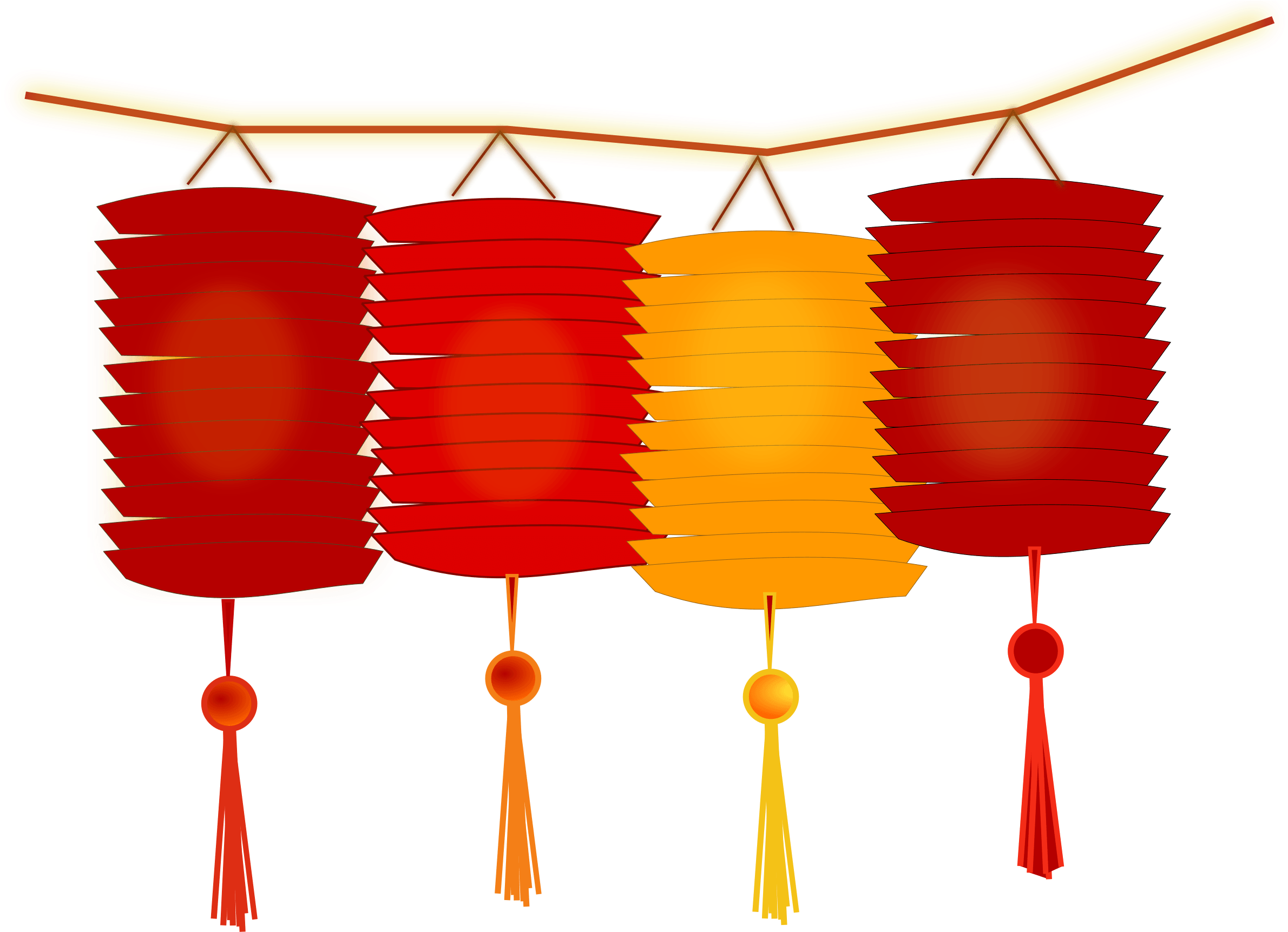 Hanging Sign Clip Art Png Related Image - Lantern Chinese New Year Clipart Transparent Png (2400x1745), Png Download