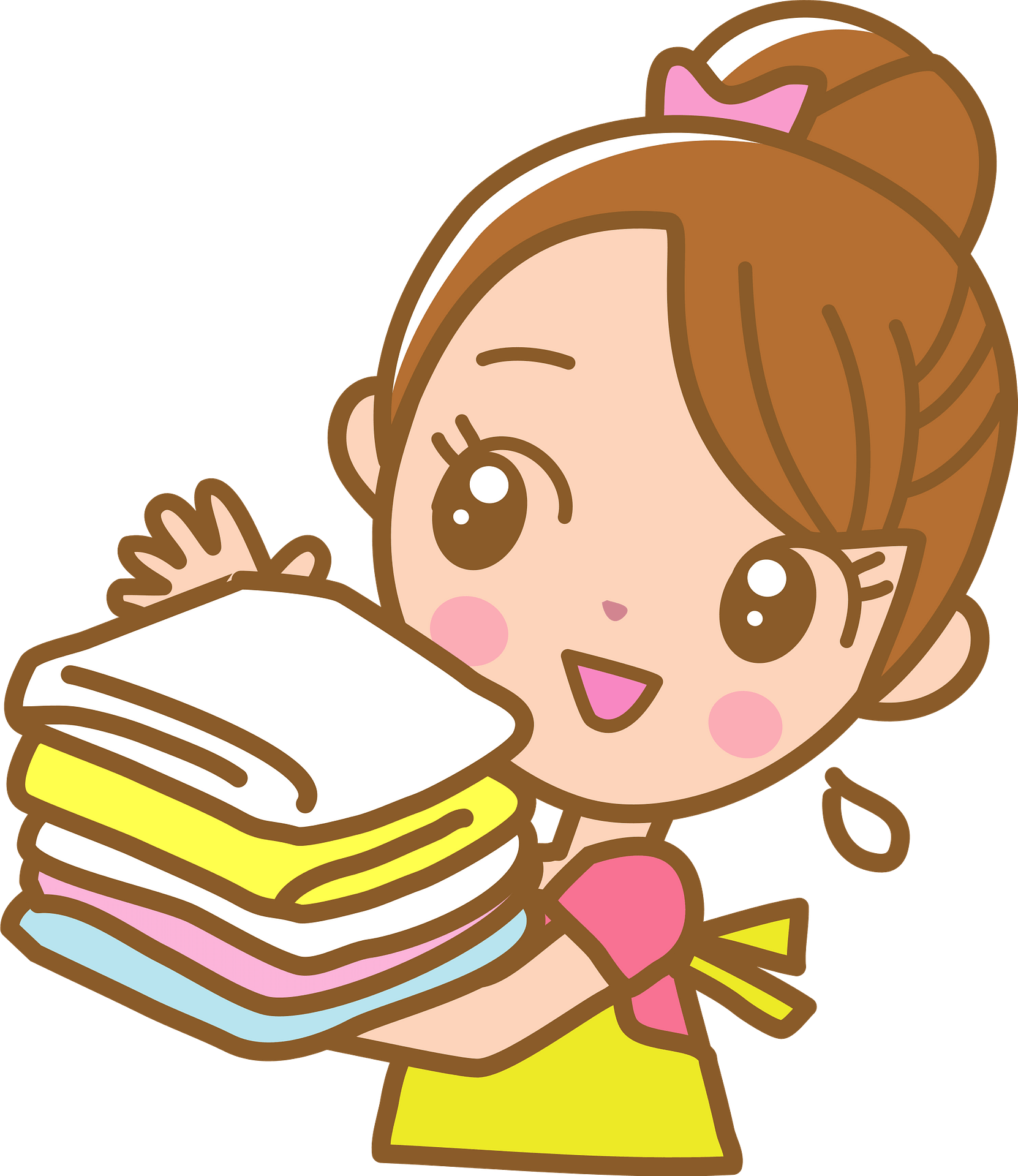 Fold Laundry Clipart - Png Download (1662x1920), Png Download